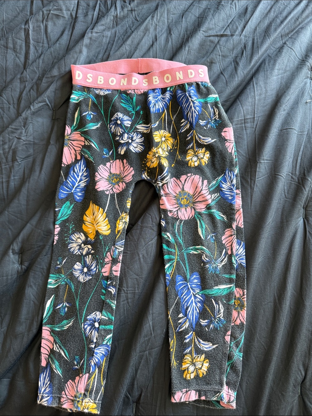 Bonds Black Floral Leggings
